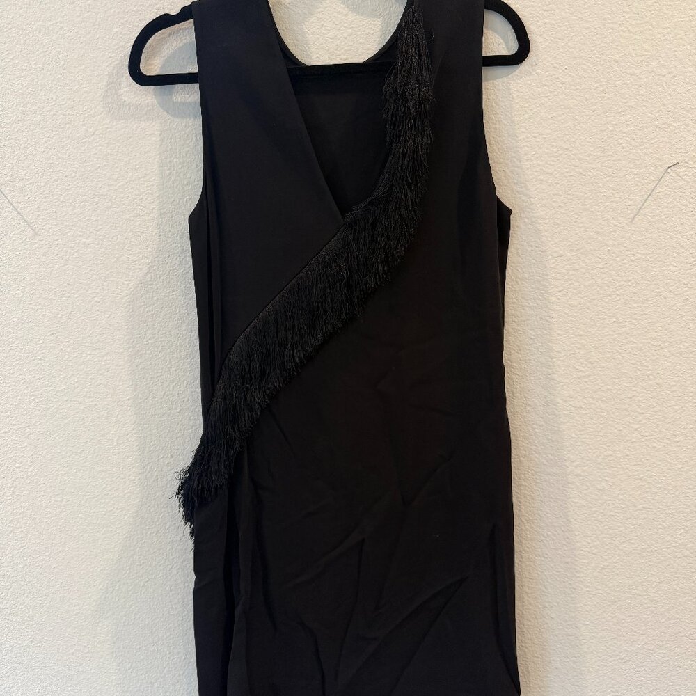 A.L.C. Black Asymmetrical Shift Dress - Picture 3 of 5